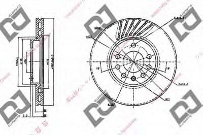 DJ PARTS bd1981 -  Тормозной диск